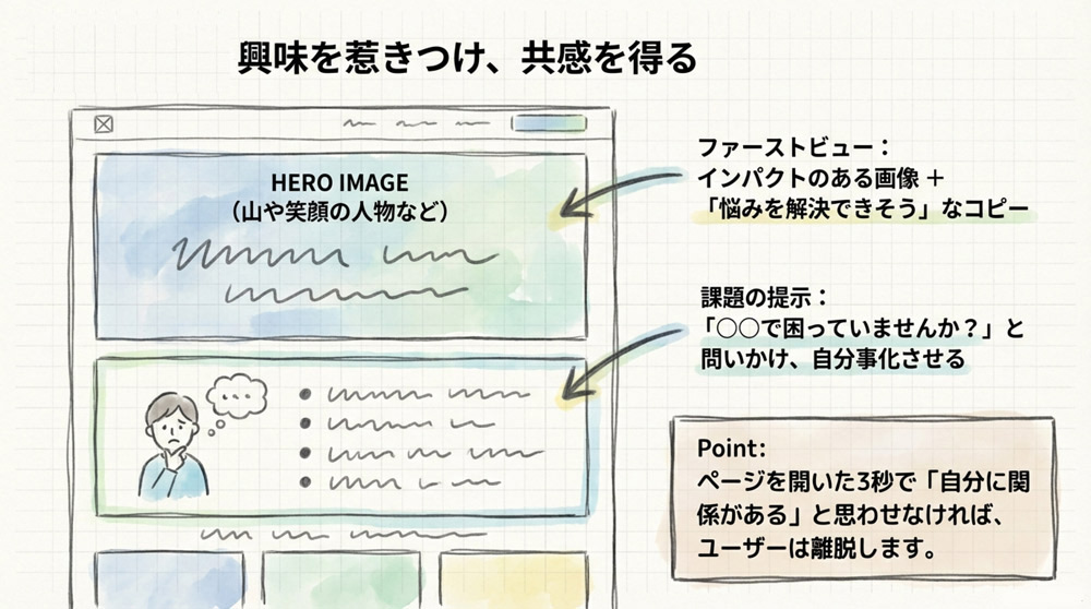興味・共感を得る