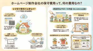 ホームページ制作会社の保守費用って、何の費用なの?