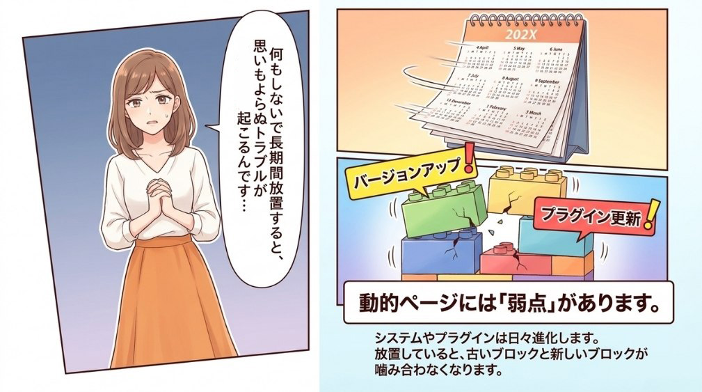ホームページの維持管理費用が必要なケース