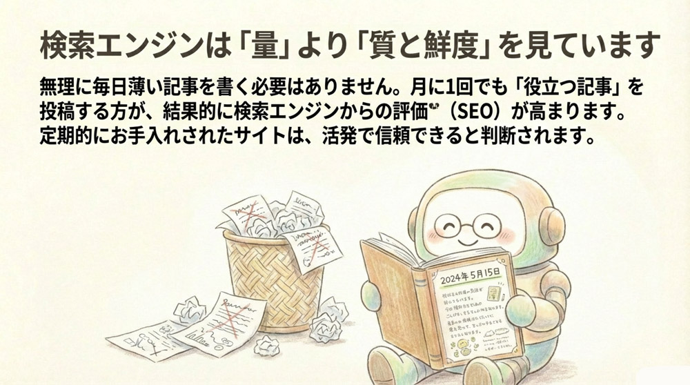 【SEOの観点】更新頻度と検索エンジン評価の関係
