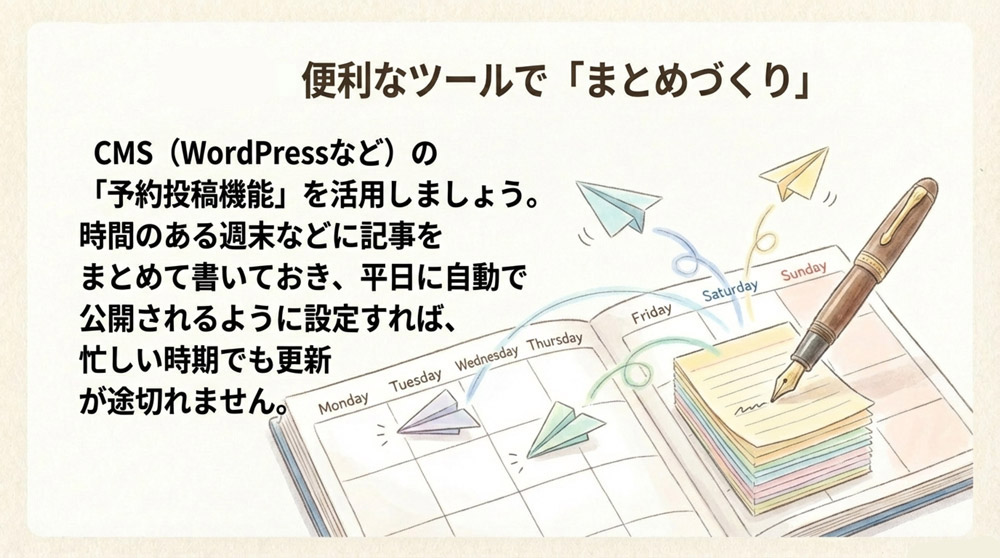 更新しやすい仕組みを導入する