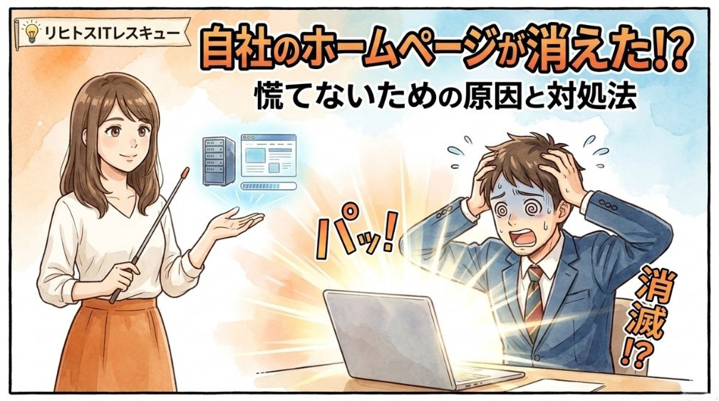 自分のホームページが消えた！その原因と対処法をご説明します
