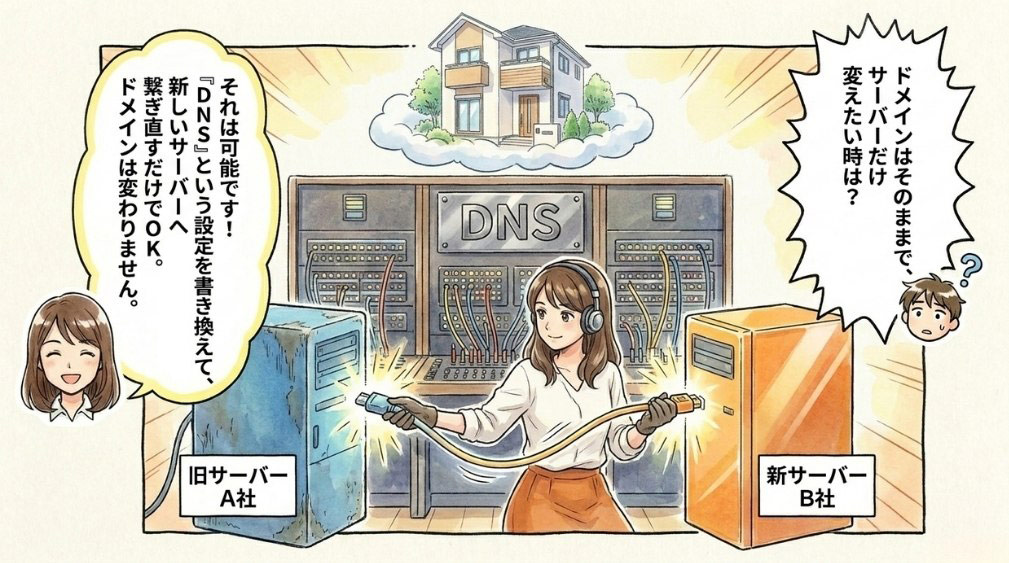 サーバーを変更する場合のドメイン設定(DNS)