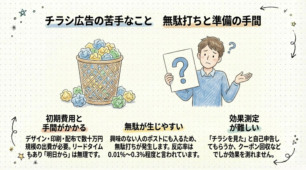 チラシ広告のデメリット