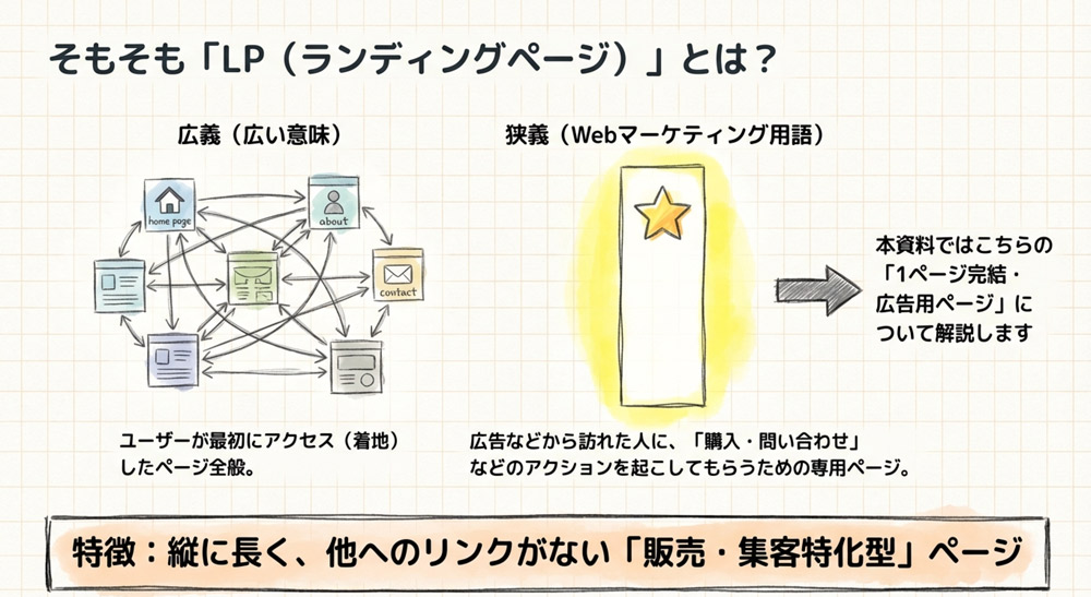 ランディングページ(LP)の意味と役割