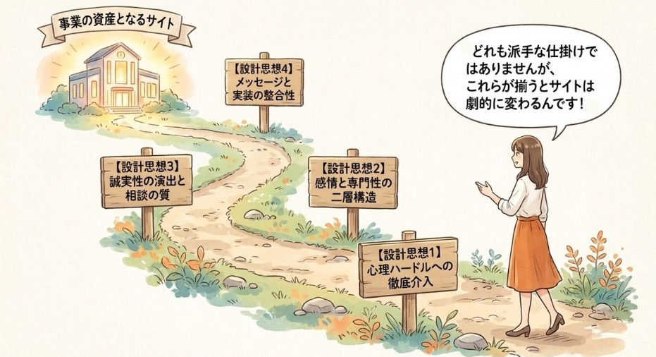 サイト全体を貫く4つの設計思想