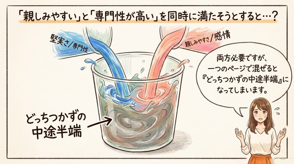 【設計思想2】「感情」と「専門性」の二層構造