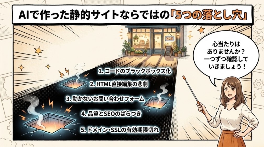 AIで作った静的サイトならではの保守の落とし穴