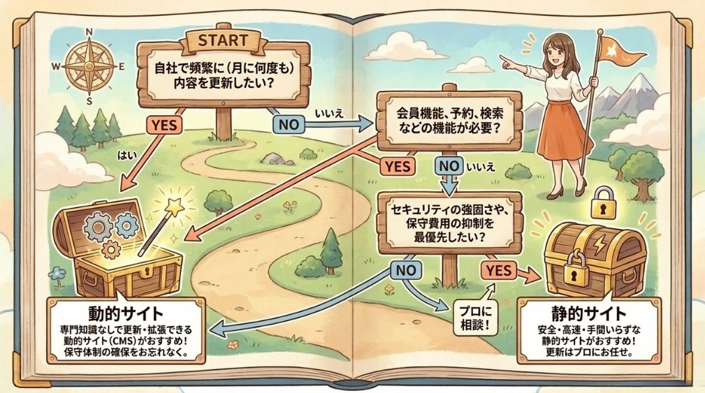 静的・動的の選び方チェックリスト