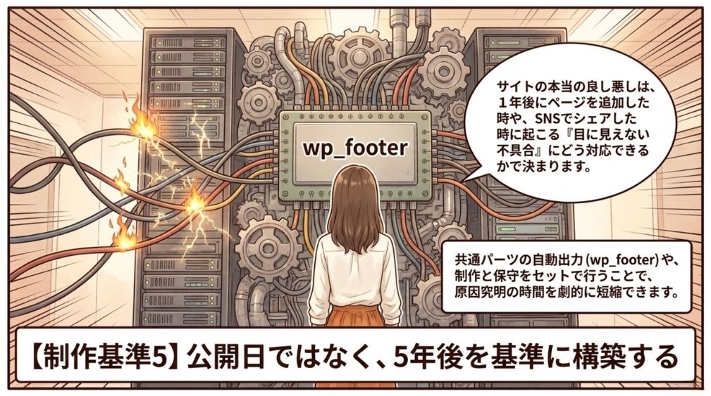 【制作基準5】公開日ではなく、5年後を基準にサイト構築する