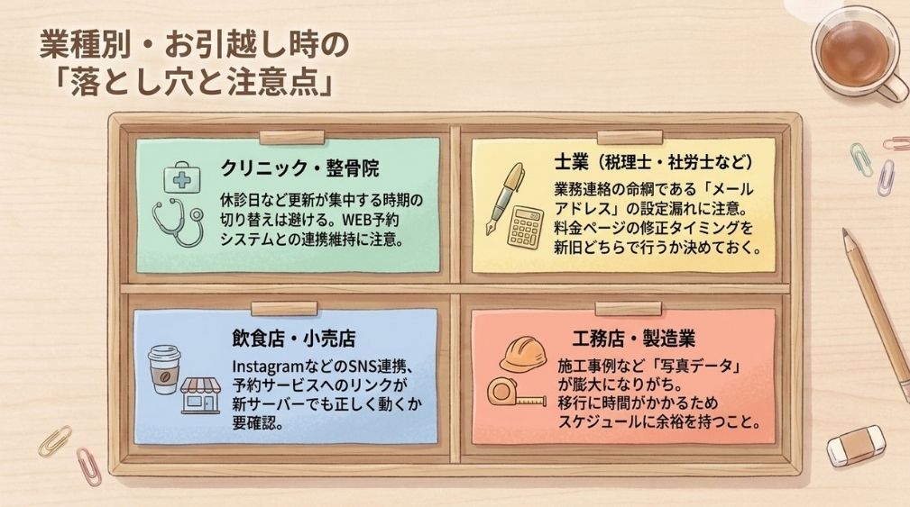 業種別に見る、管理会社を変更するときの注意点