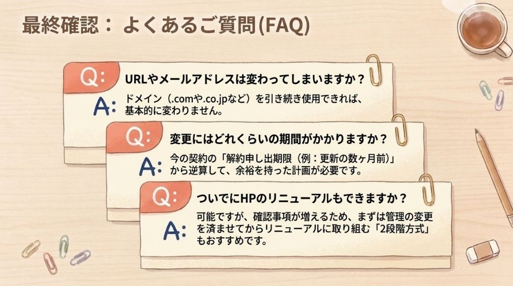 管理会社の変更でよくあるご質問