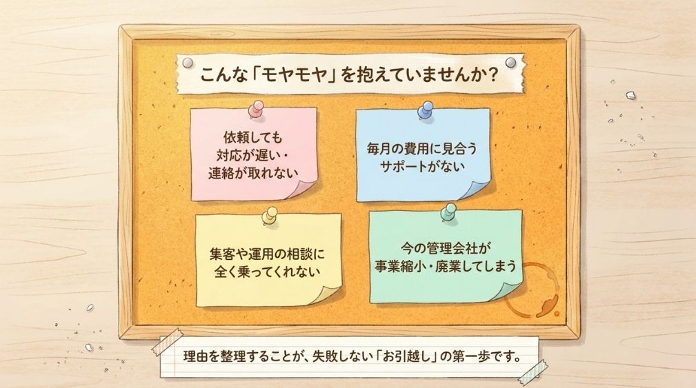 ホームページの管理会社を変更する主な理由｜4つのモヤモヤ