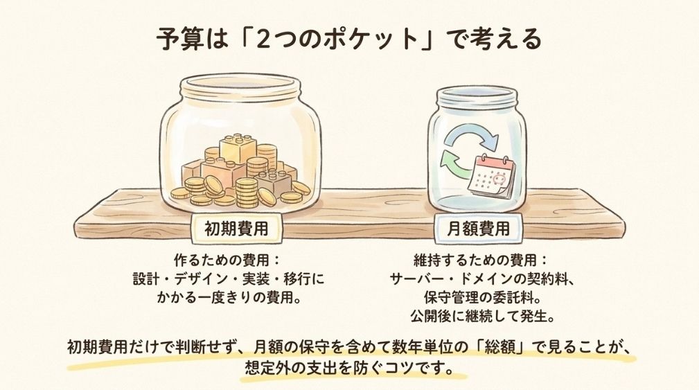 初期費用と月額費用は分けて考える｜数年単位の総額で判断する